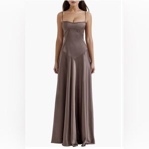 Anabella Lace-Up Satin Gown - House of CB